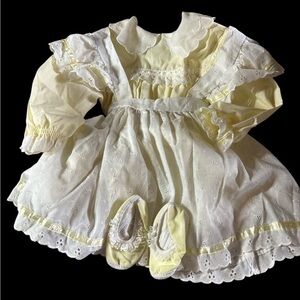 Charming White and Yellow Baby Dress